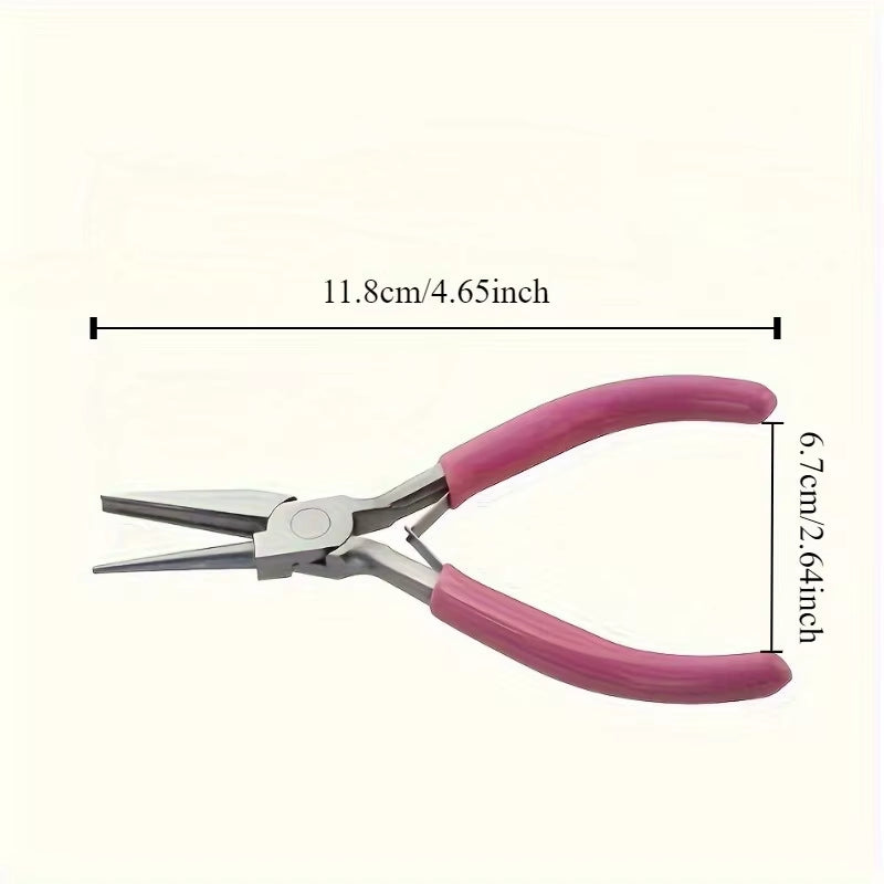 Versatile Mini Wire Wound Pliers - Half Groove & Half Round Nose for DIY Projects