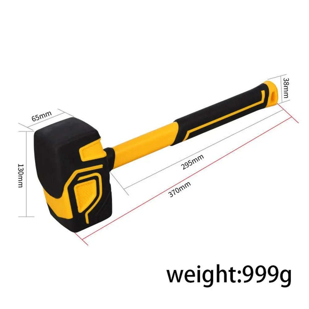 Multifunctional Rubber Hammer Ceramic Tile Soft Rubber Tapping Leather Hammer Professional Hand Tools for Construction Workers