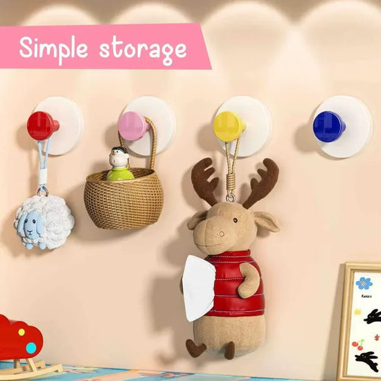 Upgrade Your Space with Our 2025 Reusable Heavy Duty Suction Cup Hooks - Colorful and No Drill Installation for Shower and Bathroom - BYMRR Train Store