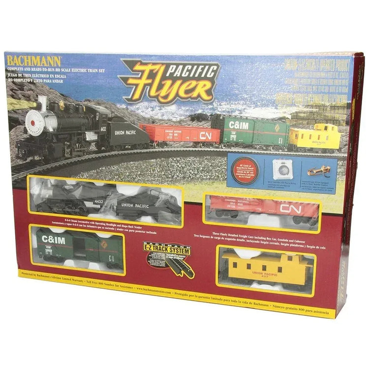 HO Scale Pacific Flyer Electric Model Train Set - Fully Assembled and Ready to Operate - BYMRR Train Store