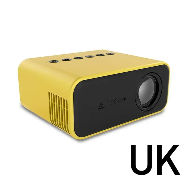 Xiaomi Mini Portable Projector displaying vibrant 8K HD image, ideal for gaming and family entertainment in a home setting.