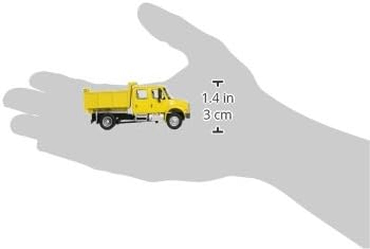 Walthers Scenemaster International Yellow 4300 Crew Cab Dump Truck Model