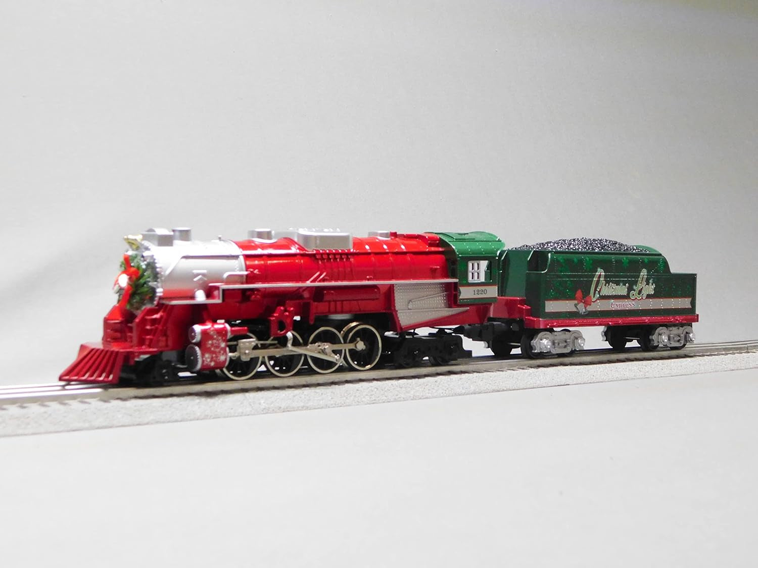 MTH Christmas Light Express LionChief Steam Locomotive O Gauge Model 2123100-E