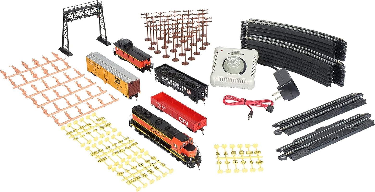 Bachmann Trains Rail Chief HO Scale Electric Train Set - 130 Piece Ready-to-Run Collection