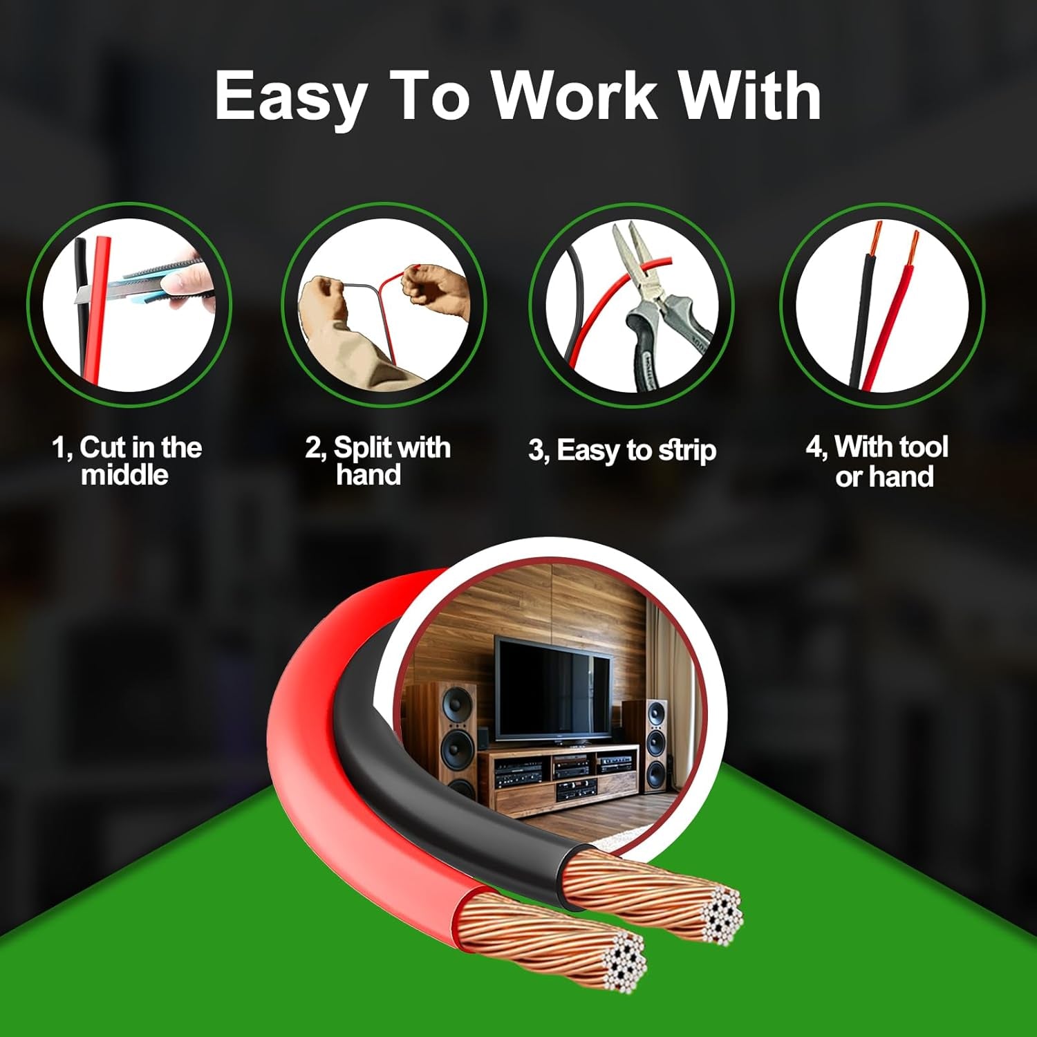 Transform Your Space with 100FT of Versatile 18 Gauge Red & Black Wire for All Your LED Projects