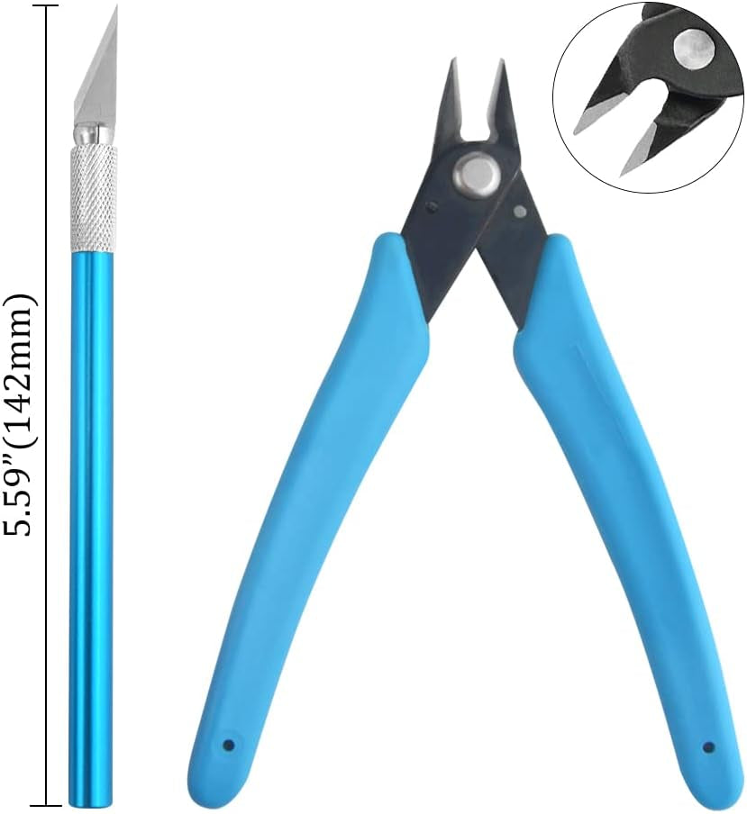 Professional 8 PCS Model Tools Kit Modeler Basic Tools Craft Set Hobby Building Tools Kit for Gundam Car Model Building Repairing and Fixing(A)