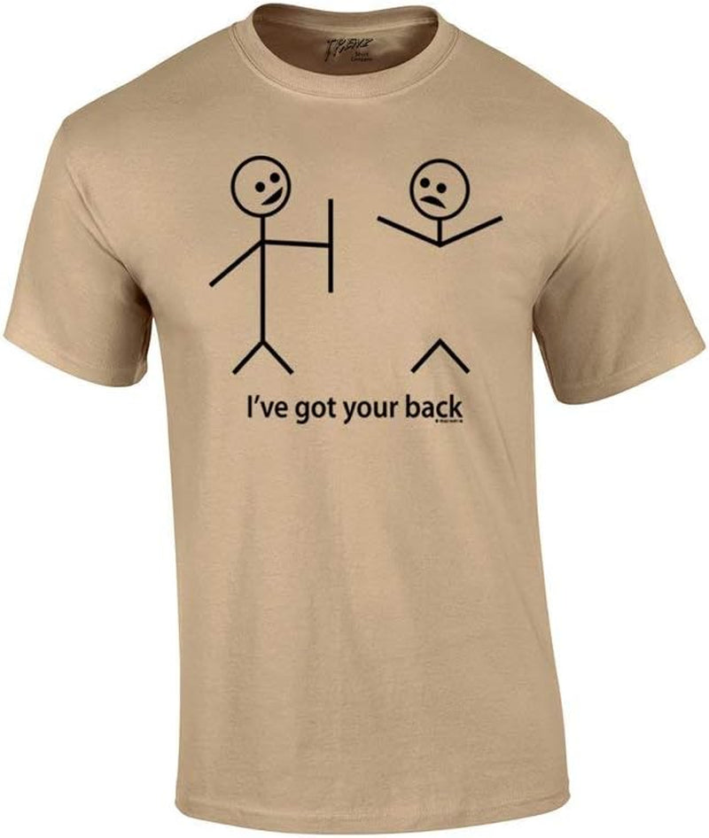 Humorous Short Sleeve T-Shirt Featuring Stick Figures and Witty Phrases