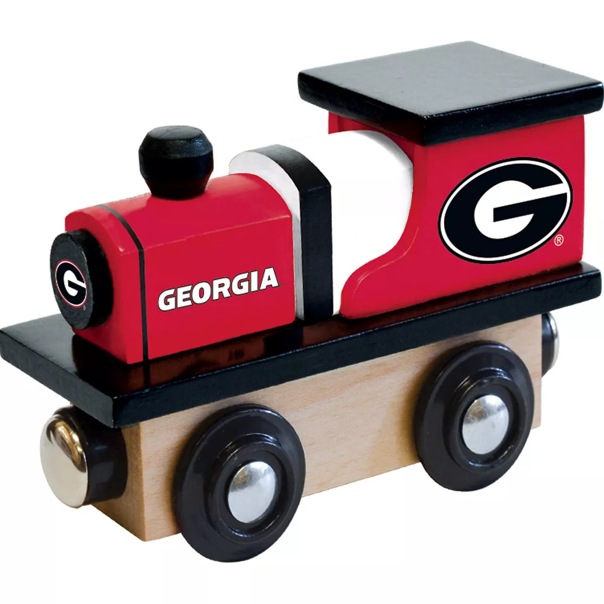 Masterpieces Officially Licensed NCAA Georgia Bulldogs Wooden Toy Train Engine for Kids