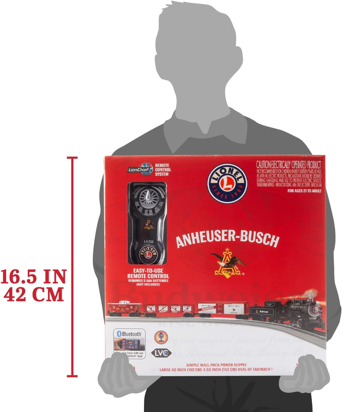 Lionel Anheuser Busch Budweiser Electric O Gauge Train Set with Bluetooth 5.0 and Remote Control