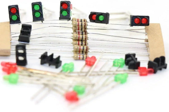 Evemodel 10 Sets Target Face with Leds for Railway Dwarf Signal N Z Scale 2 Aspects JTD14 - BYMRR Train Store