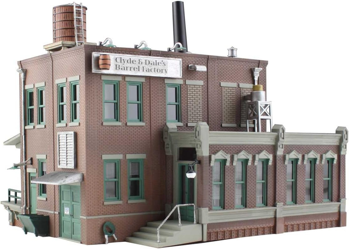 Woodland Scenics N Scale Clyde & Dale's Barrel Factory Model