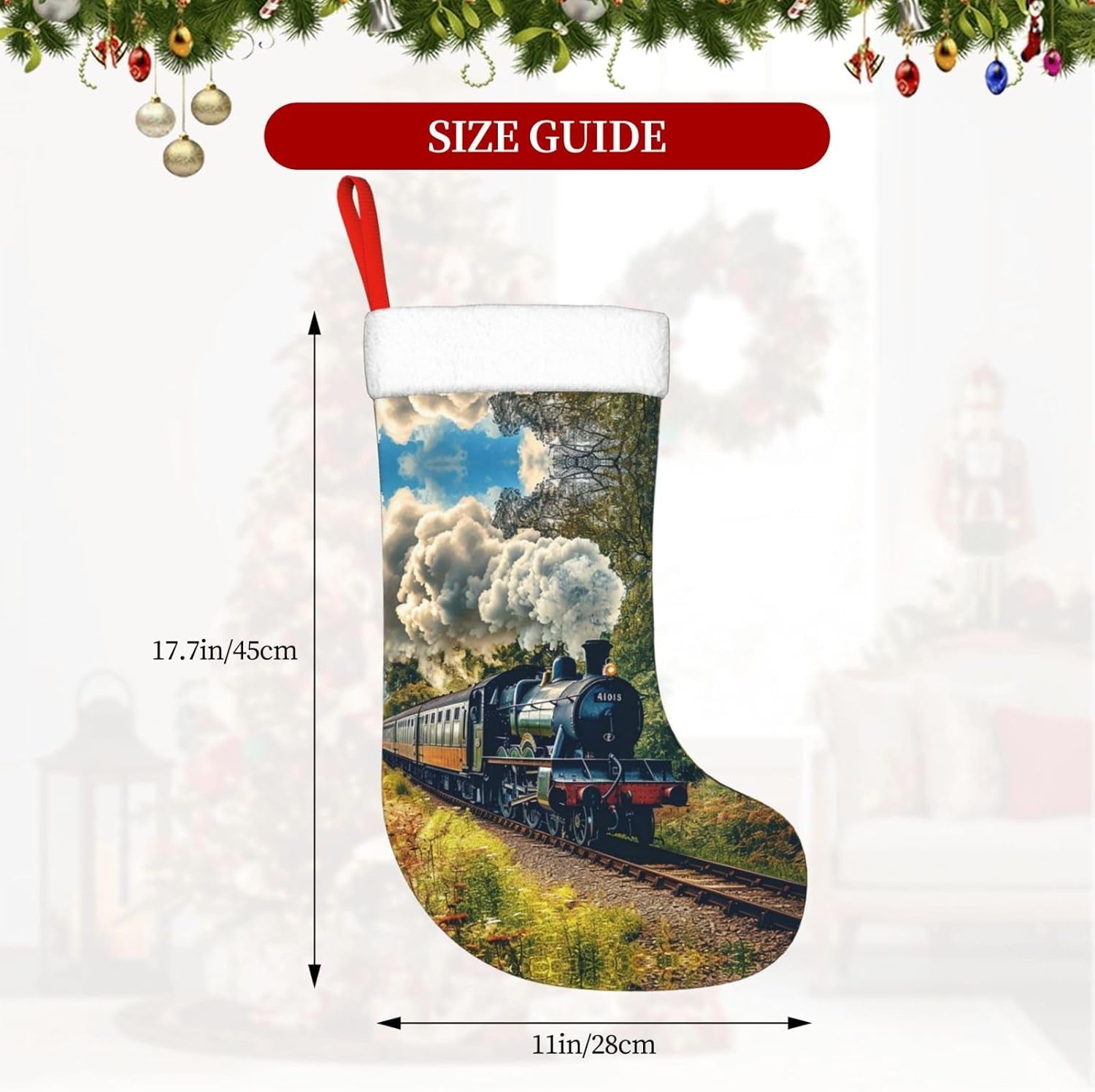 Christmas Stockings Fireplace Display for Family