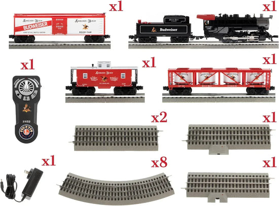 Lionel Anheuser Busch Budweiser Electric O Gauge Train Set Featuring Bluetooth 5.0 and Remote Control - BYMRR Train Store