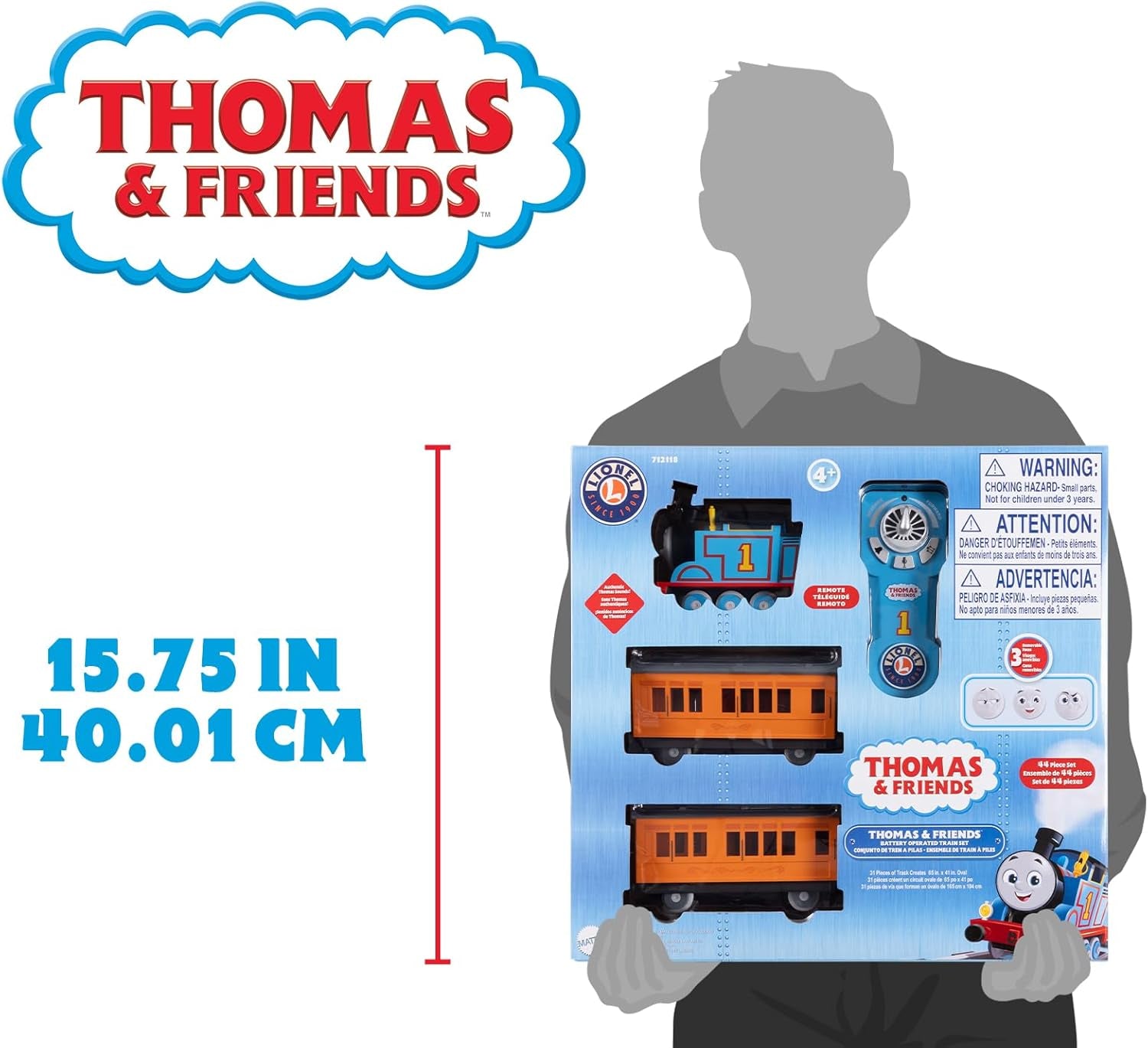 Mattel Thomas & Friends Battery O Gauge Toy Train Set with Remote, Locomotive, Train Cars, & Track with Authentic Train Sounds, Lights, & Water Vapor Smoke Effects for Kids 4+ - BYMRR Train Store