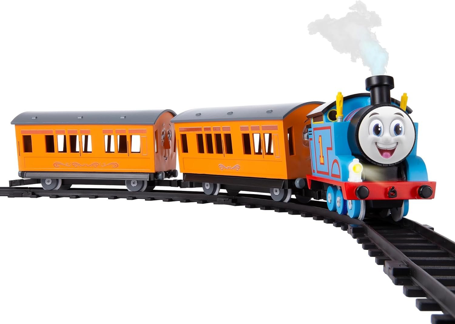 Mattel Thomas & Friends Battery O Gauge Toy Train Set with Remote, Locomotive, Train Cars, & Track with Authentic Train Sounds, Lights, & Water Vapor Smoke Effects for Kids 4+ - BYMRR Train Store