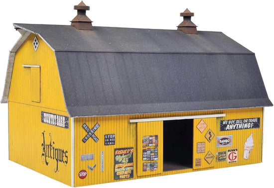 Transform your layout with the Walthers Cornerstone Antiques Barn HO Scale Model Kit! - BYMRR Train Store