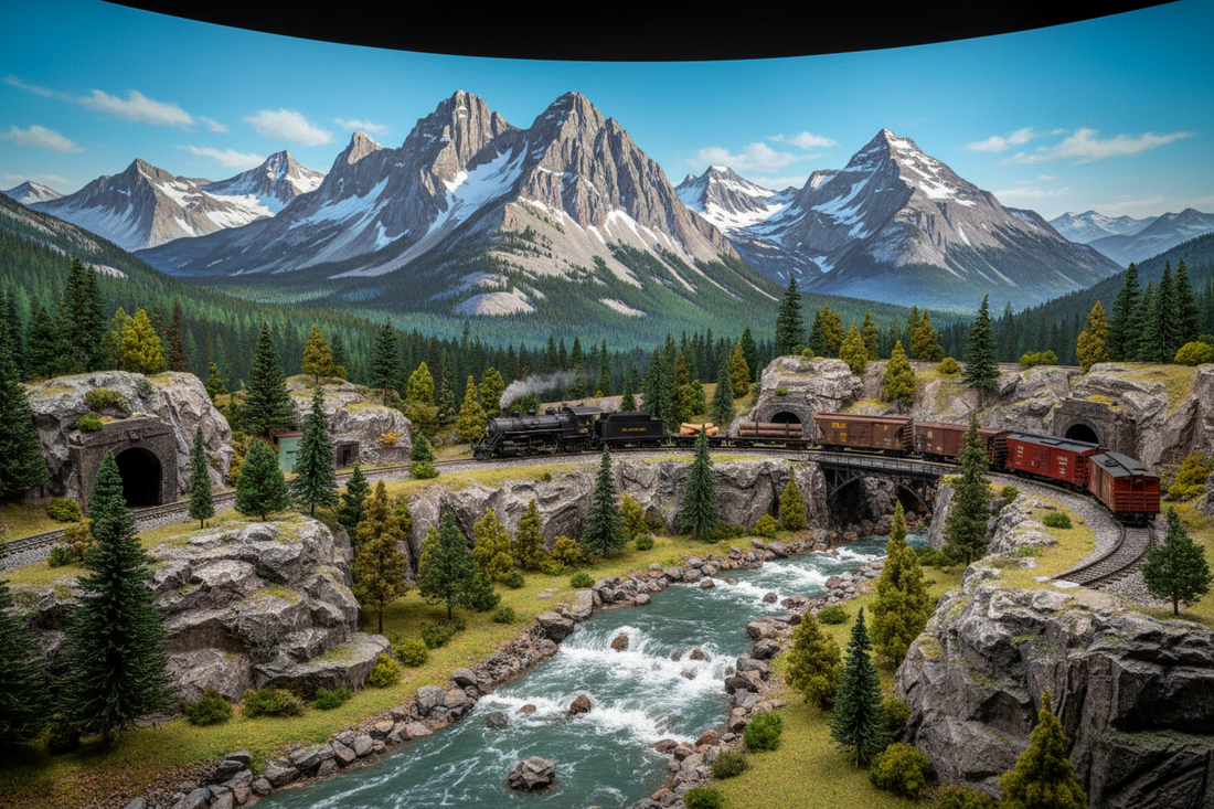 How to Inexpensively Add a Photo Backdrop to Your Model Railroad Layout