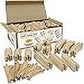 52-piece wooden train track set by BYMRR Train Store, includes curved and straight tracks for creative train layouts