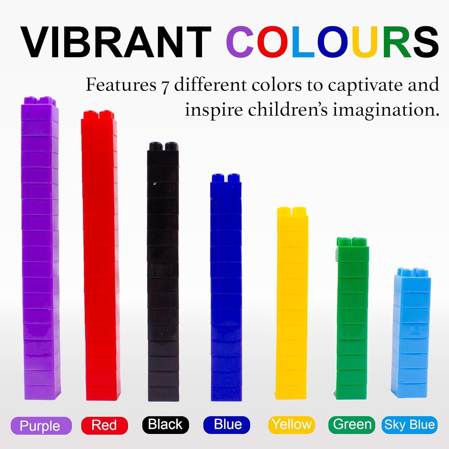 Large Stackable Interlocking Blocks for Toddlers and Kids - 1200 Pieces of Safe, Non-Toxic, Waterproof Multi-Colored Toys for Ages 3 and Up