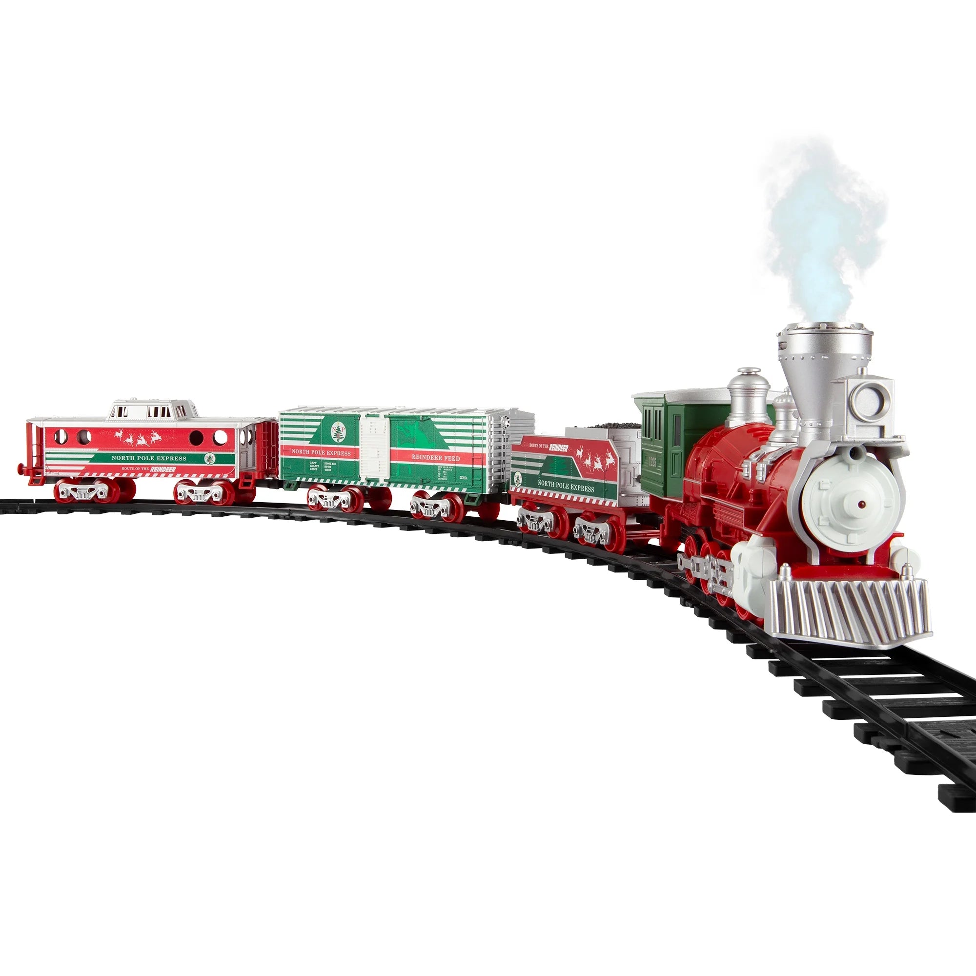Trains North Pole Express Holiday Train 42 Piece Set with Sounds