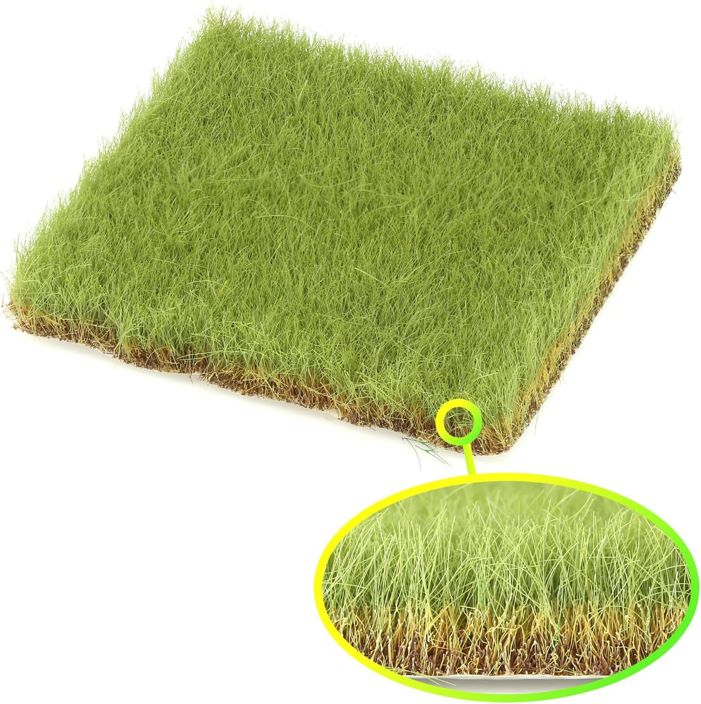 Hand-torn miniature grass tufts by Zylopa for N and HO scale models, perfect for railway and military landscape layouts.