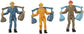 O Scale 1:48 railway worker figures set with 12 painted plastic models in various poses for model train layouts and station scenery