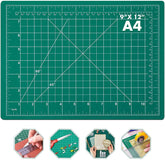 Anezus self-healing double-sided rotary cutting mat, 12 x 18 inches, with 5-ply craft board for sewing and scrapbooking projects.