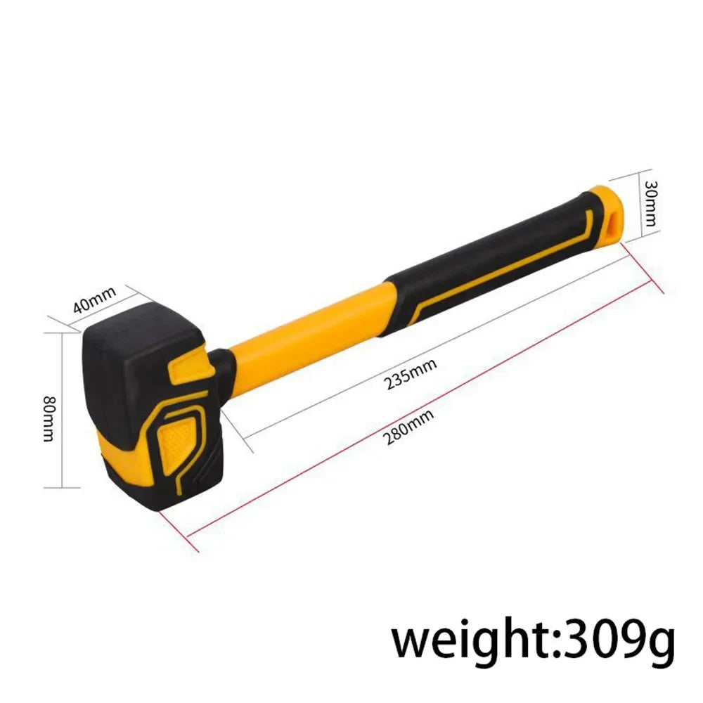Multifunctional Rubber Hammer Ceramic Tile Soft Rubber Tapping Leather Hammer Professional Hand Tools for Construction Workers