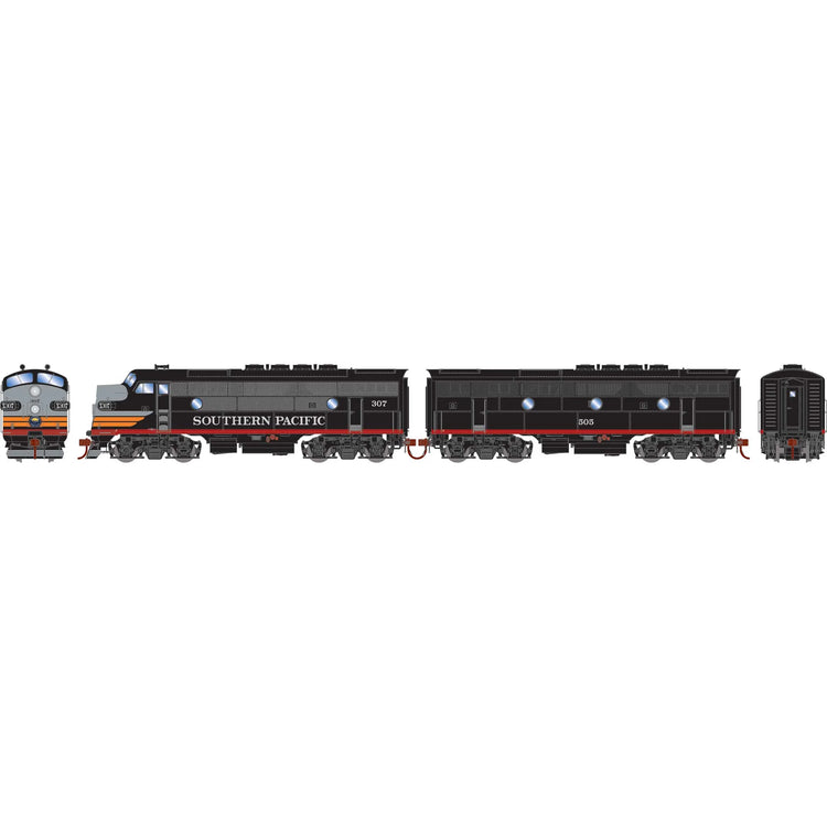 HO scale Southern Pacific F3A and F3B locomotive set by BYMRR Train Store, model 