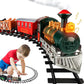 USA Electric Express Train Set for Children Ages 4-8 - Military-Themed Polar Train Model with Helicopter, Tank, Soldiers, and Tracks - Ideal Birthday Gift for Boys Ages 2-4