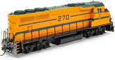 HO scale Athearn Maine Central GP40-2L locomotive with DCC and sound, model ATHG64946, detailed model railroading engine.