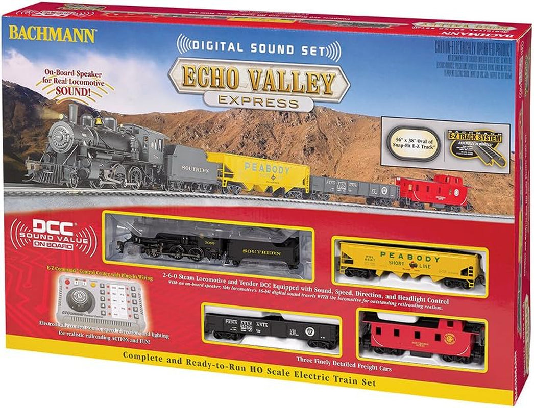 Bachmann Trains Echo Valley Express DCC Sound Value Electric Train Set - HO Scale, Ready to Run