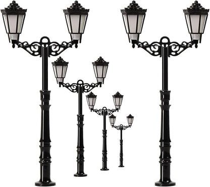 Illuminate Your Model Railroad with the LQS77 3-Piece N Scale LED Street Light Set - Perfect for Realistic Layouts!