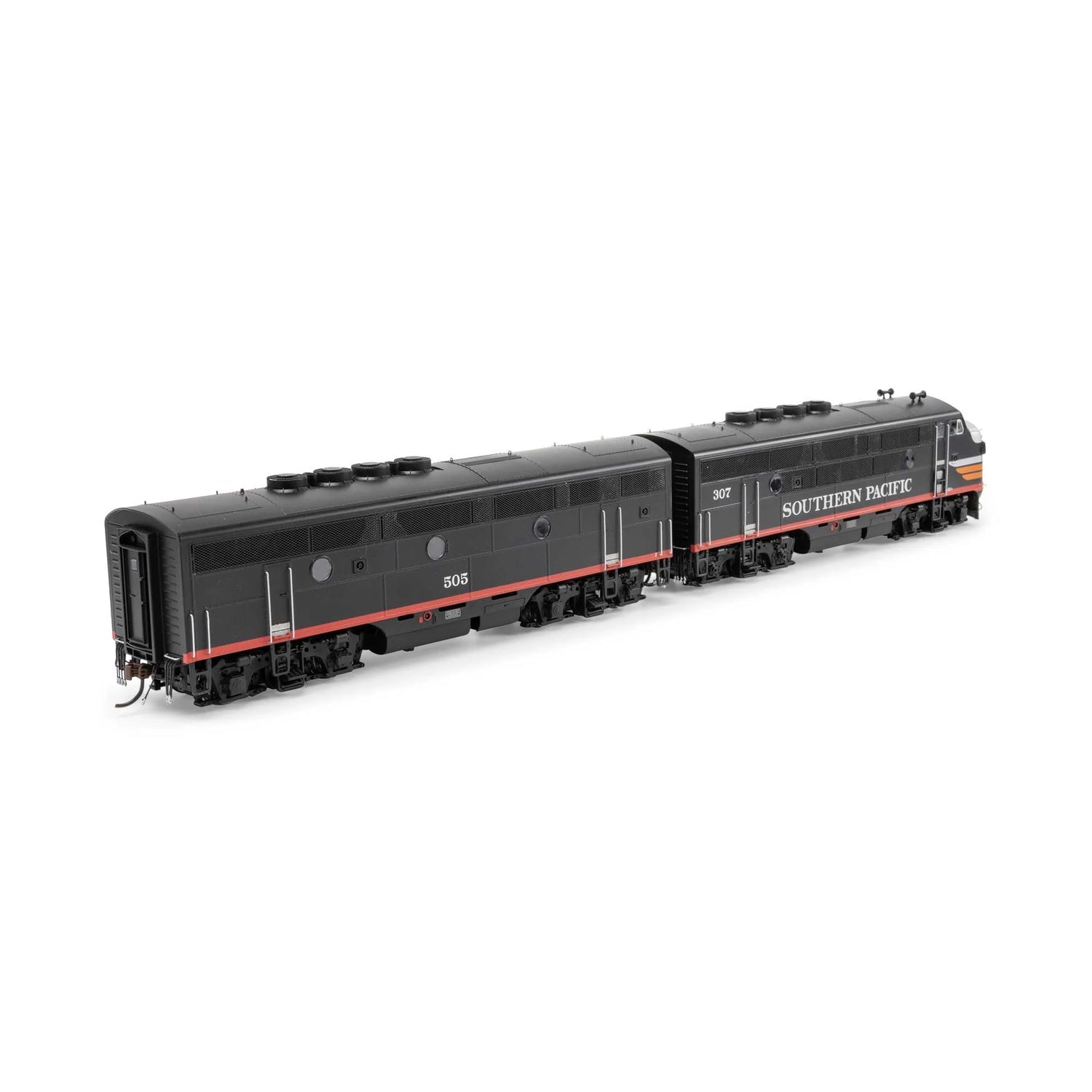 HO scale F3A/F3B locomotive set by BYMRR Train Store featuring Southern Pacific 