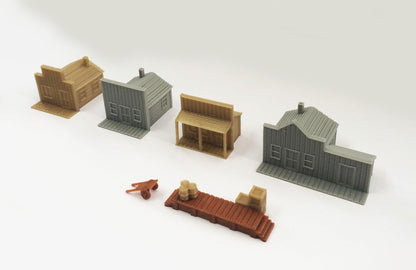 Outland Models N Scale 1:160 Old West Small House Set for Train Railway Layout