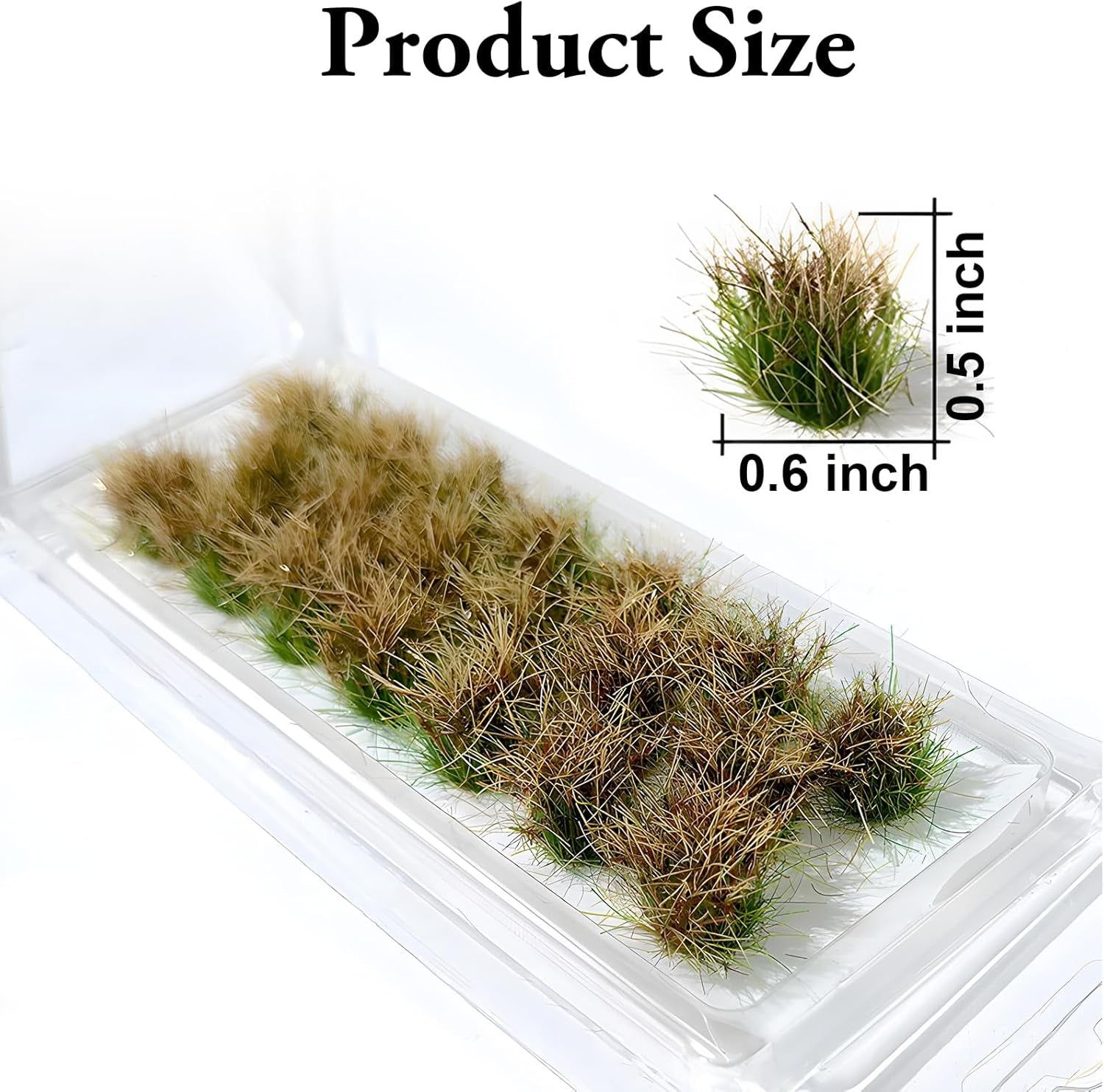 Warmtree 20-Piece Static Grass Bushy Tufts Lowland Shrubs Model Kit for Train Landscape and Military Terrain (Autumn Brown)