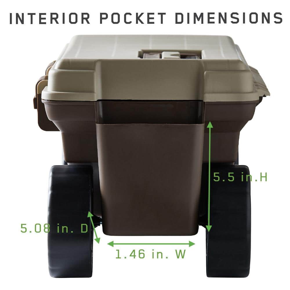 1.5 Cu.Ft. Plastic Rolling and Storage Lawn and Garden Cart