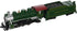HO scale Bachmann Prairie 2-6-2 locomotive in Southern Green, detailed model for train collectors