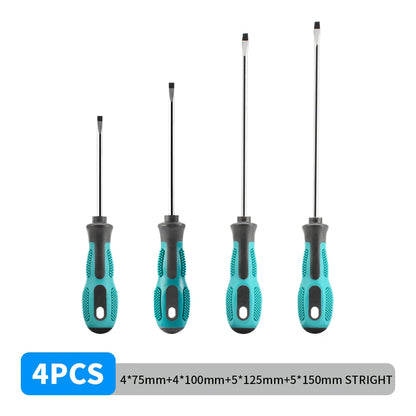 4PCS Multipurpose Handle Screwdrivers Set Electrician Insulated Security Repair Hand Tools Cross/Straight Type Screw Driver