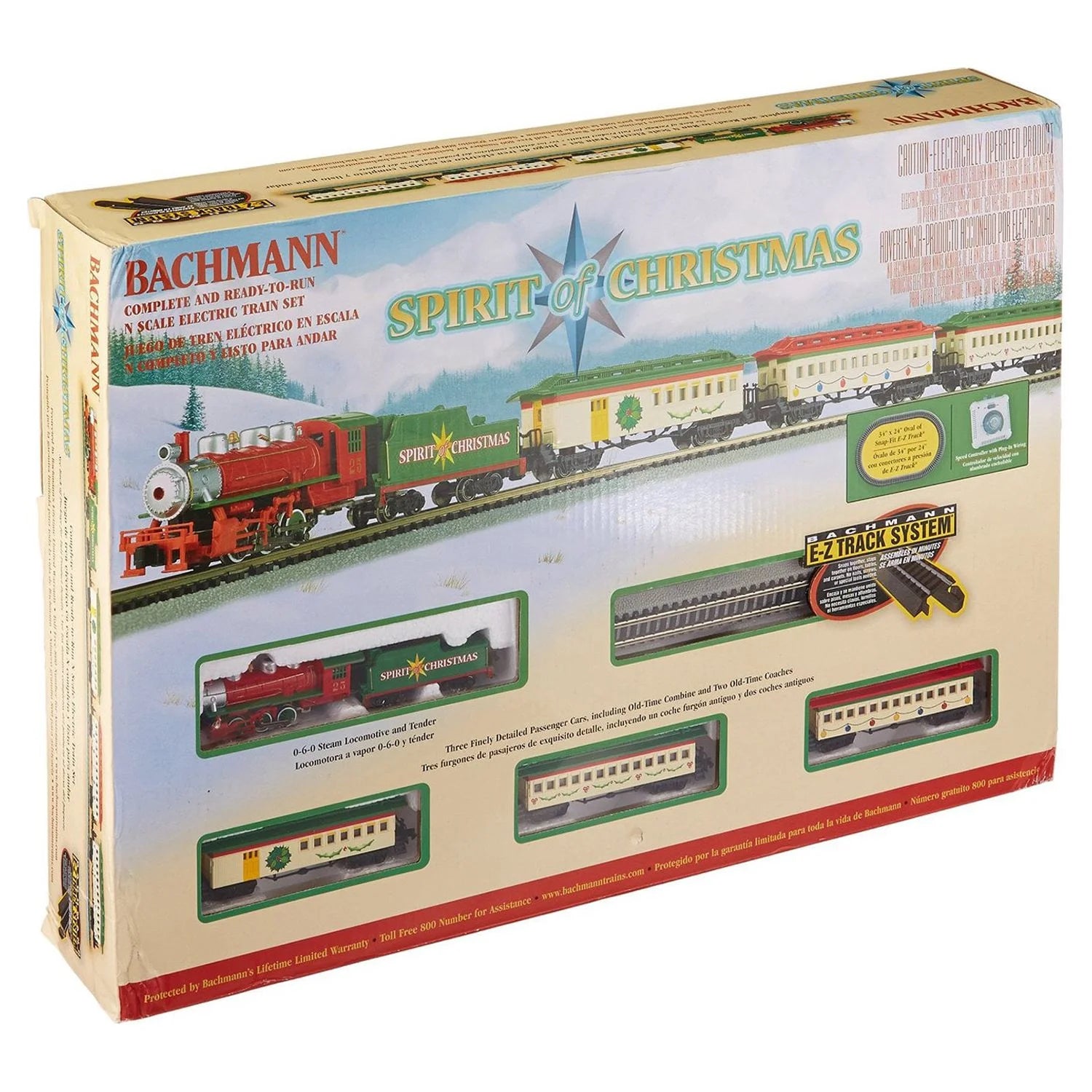 N Scale Spirit of Christmas Ready to Run Electric Locomotive Train Set