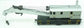 HO scale Bachmann crane car with boom for maintenance of way, detailed model train accessory in blue and gray colors