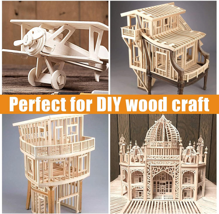250 Balsa Wood Sticks for Versatile DIY Crafting and Molding Projects