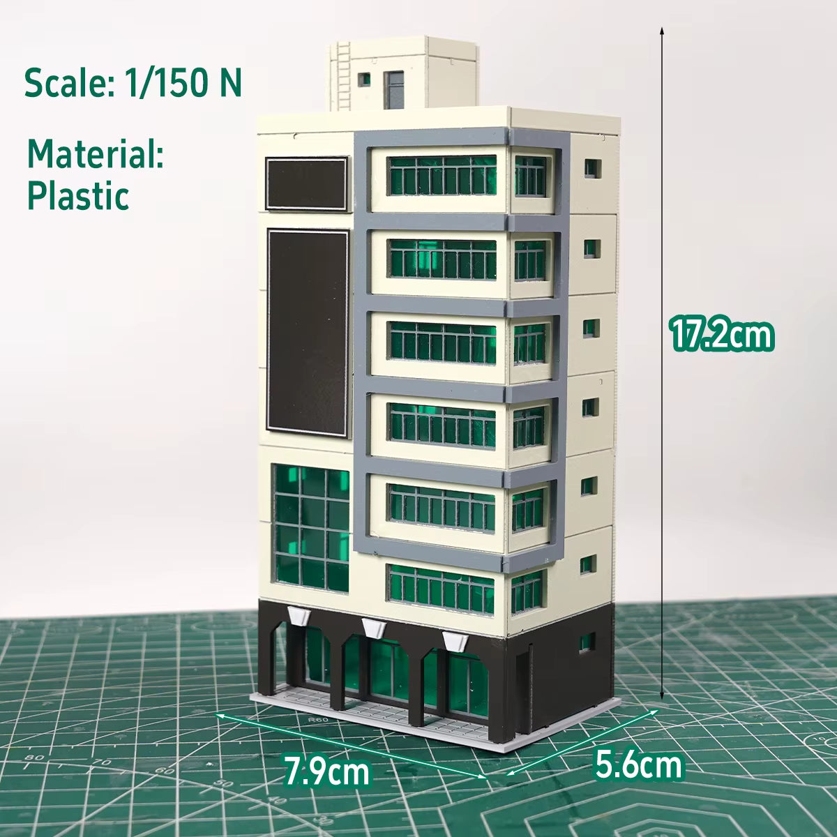 1:144 N Scale Outland Models Train Railway Trade Skyscraper Building Shopping Center Toy