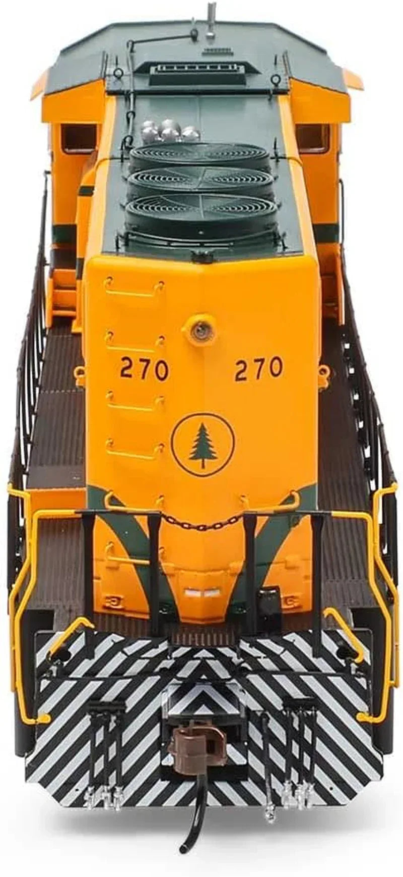 HO scale Athearn Maine Central GP40-2L locomotive with DCC and sound, model ATHG64946, detailed model train engine.