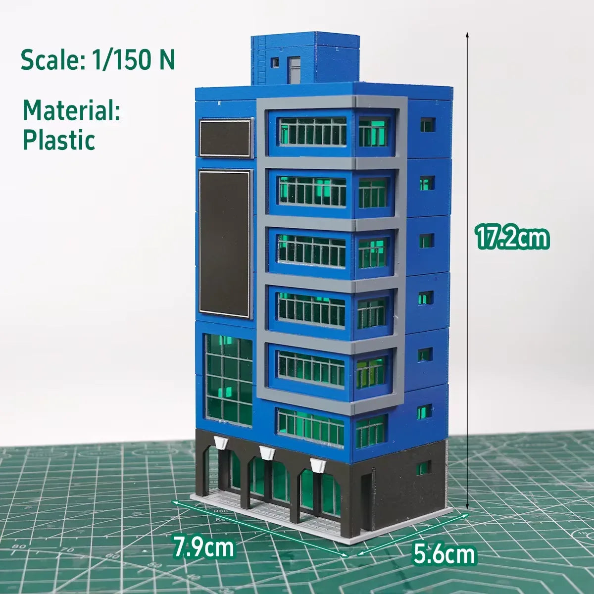 N scale Outland Models train railway skyscraper shopping center building toy, detailed miniature model for model train layouts