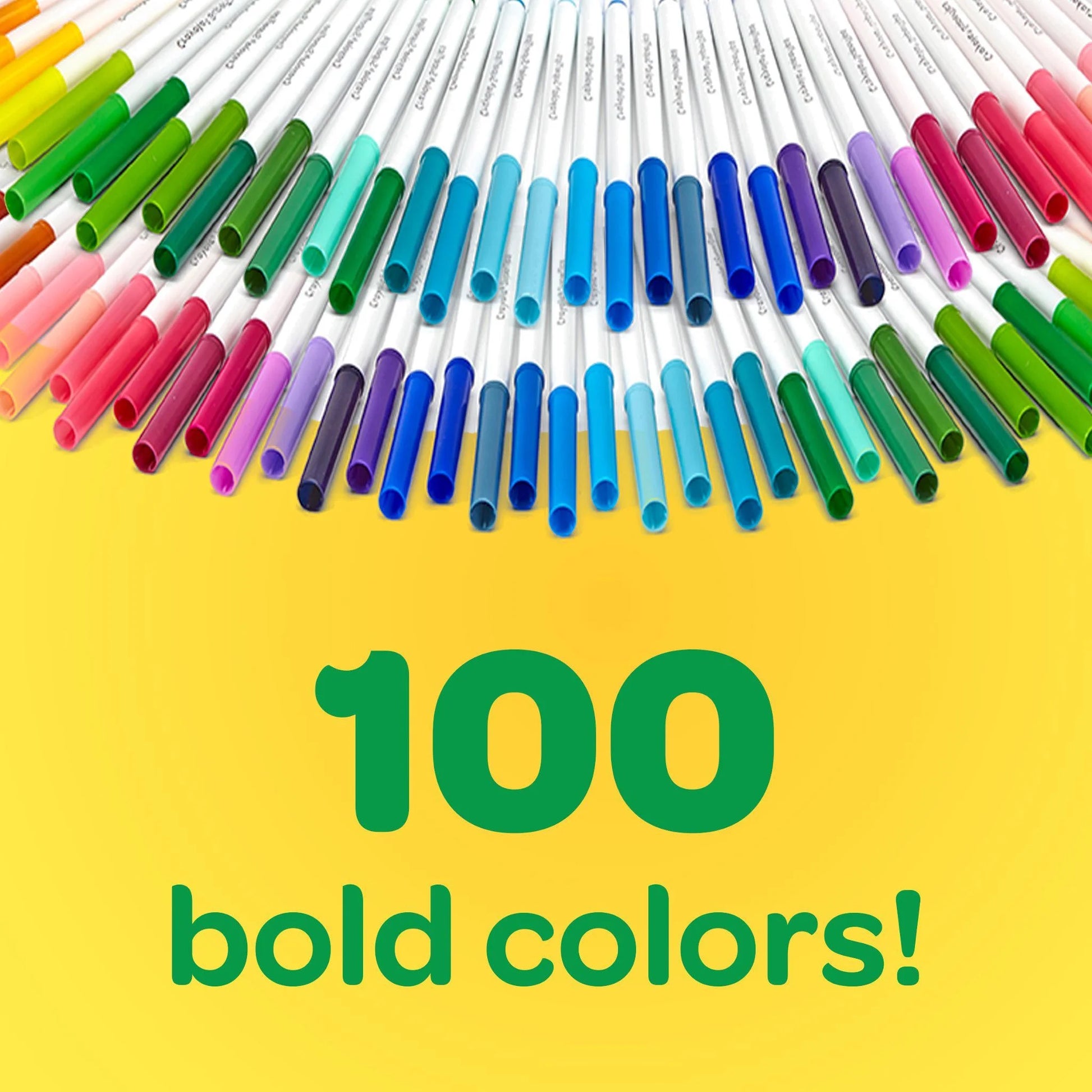 Super Tips Washable Markers, 100 Ct, School Supplies, Classroom Must Haves, Coloring Gifts for Kids and Teens, Ages 3+