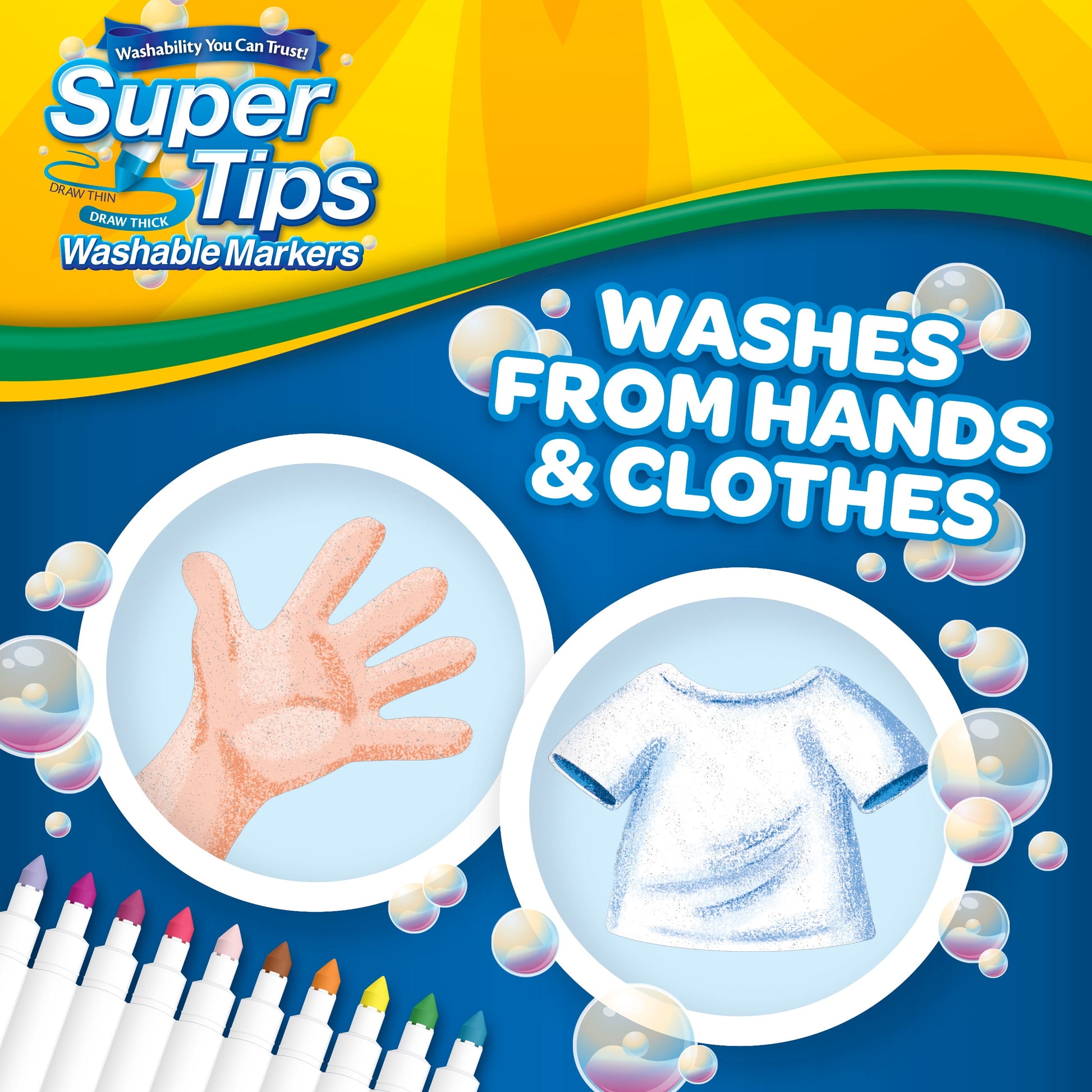 Super Tips Washable Markers, 100 Ct, School Supplies, Classroom Must Haves, Coloring Gifts for Kids and Teens, Ages 3+