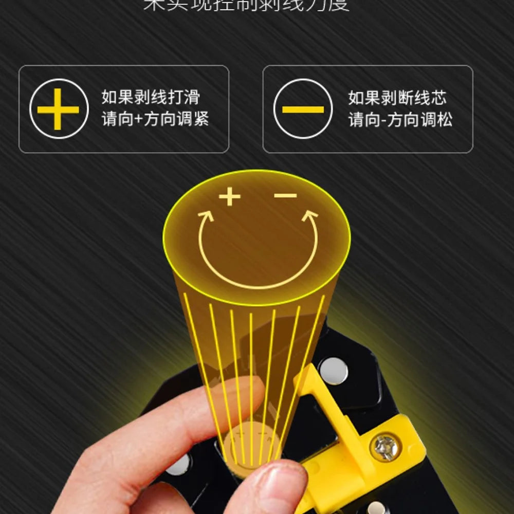 Self Adjusting Wire Stripper Cable Cutter Electricians Crimping Tool, 3 in 1 Heavy Duty Automatic Wire Stripping Cable Cutting Tools for Solid and Stranded 10-24 AWG, Multitool Pliers Electrician Rep