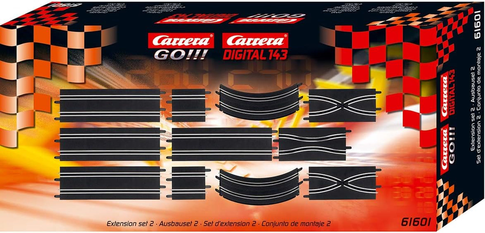 Carrera 61601 Extension Set 2 - Expansion Components for GO 1:43 Scale Battery and Electric Slot Car Racing Tracks
