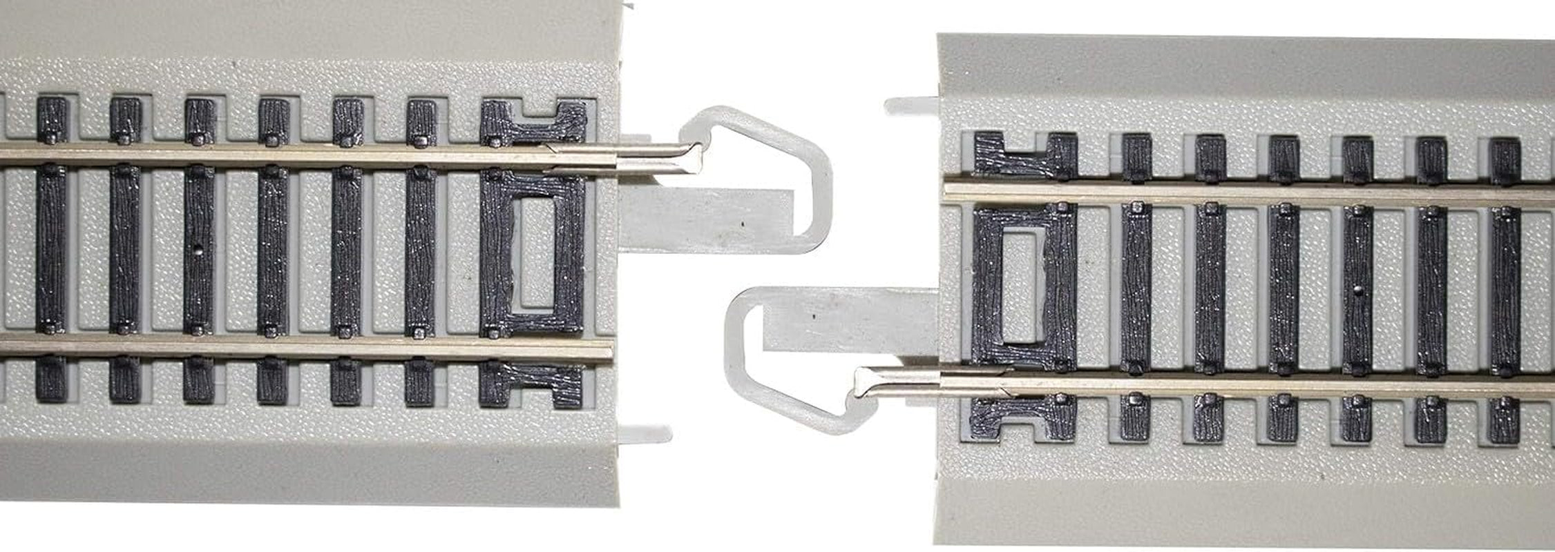 Bachmann Trains Snap-Fit E-Z Track Connector Assortment - Includes 2 Each of 0.75", 1", 1.25", 1.5", and 2" Straight Sections - Nickel Silver Rail with Gray Roadbed - HO Scale